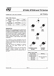 DataSheet BTA08-600TW pdf